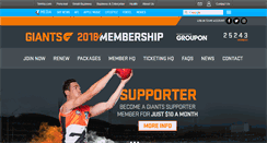 Desktop Screenshot of membership.gwsgiants.com.au