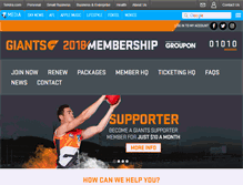 Tablet Screenshot of membership.gwsgiants.com.au